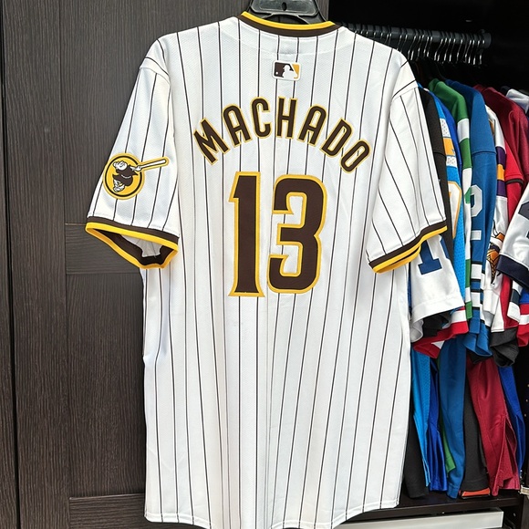 Manny Machado San Diego Padres Nike Home Elite Authentic 2024 Jersey - White - Picture 6 of 7